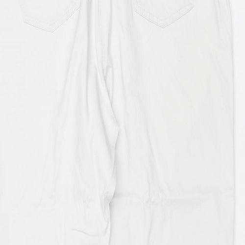 Raphaela Womens Blue Cotton Trousers Size 20 Regular Zip