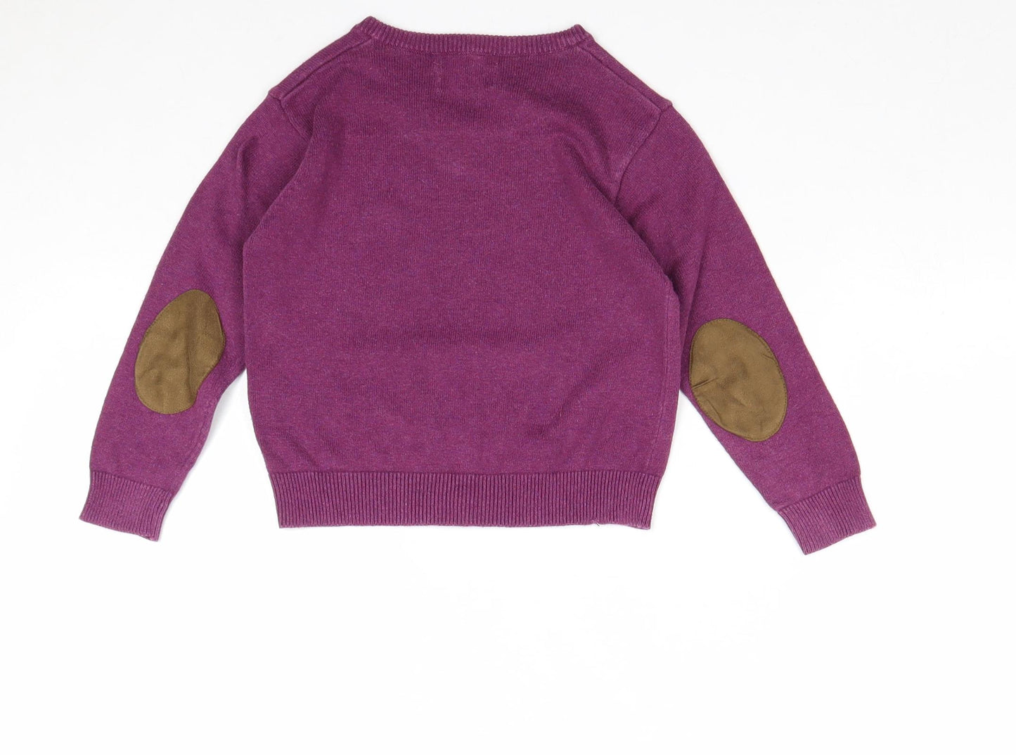 Mayoral Boys Purple V-Neck 100% Cotton Pullover Jumper Size 3 Years Pullover