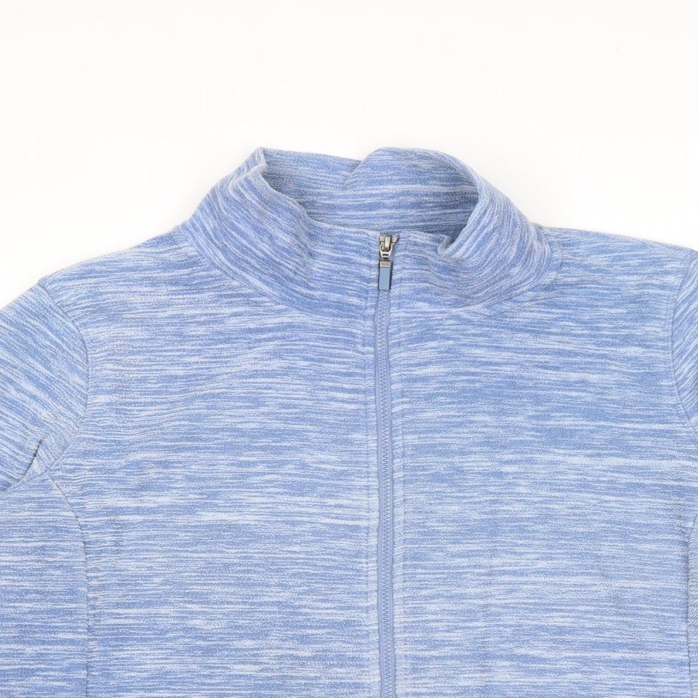 Bonmarché Womens Blue Geometric Jacket Size L Zip