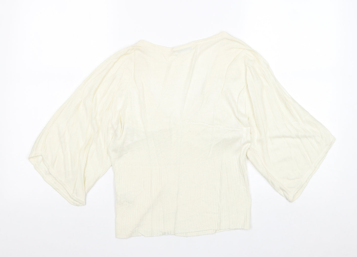 George Womens Ivory V-Neck Viscose Cardigan Jumper Size 12