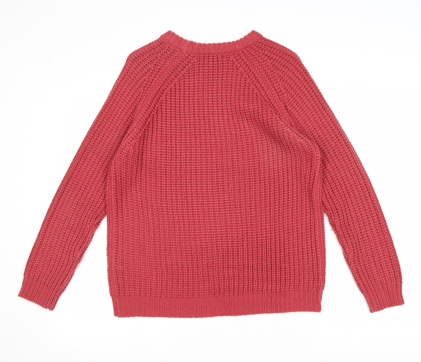Atmosphere Womens Red Boat Neck Acrylic Pullover Jumper Size 12