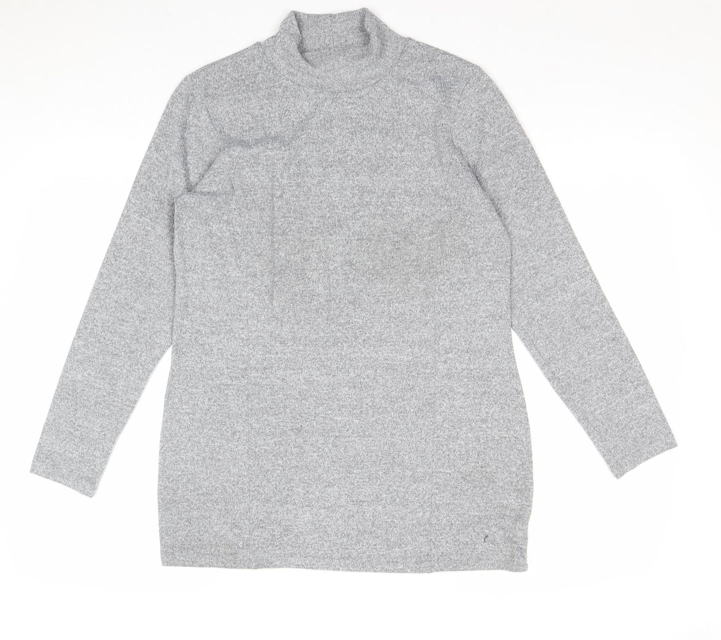 George Womens Grey High Neck Polyester Pullover Jumper Size 12