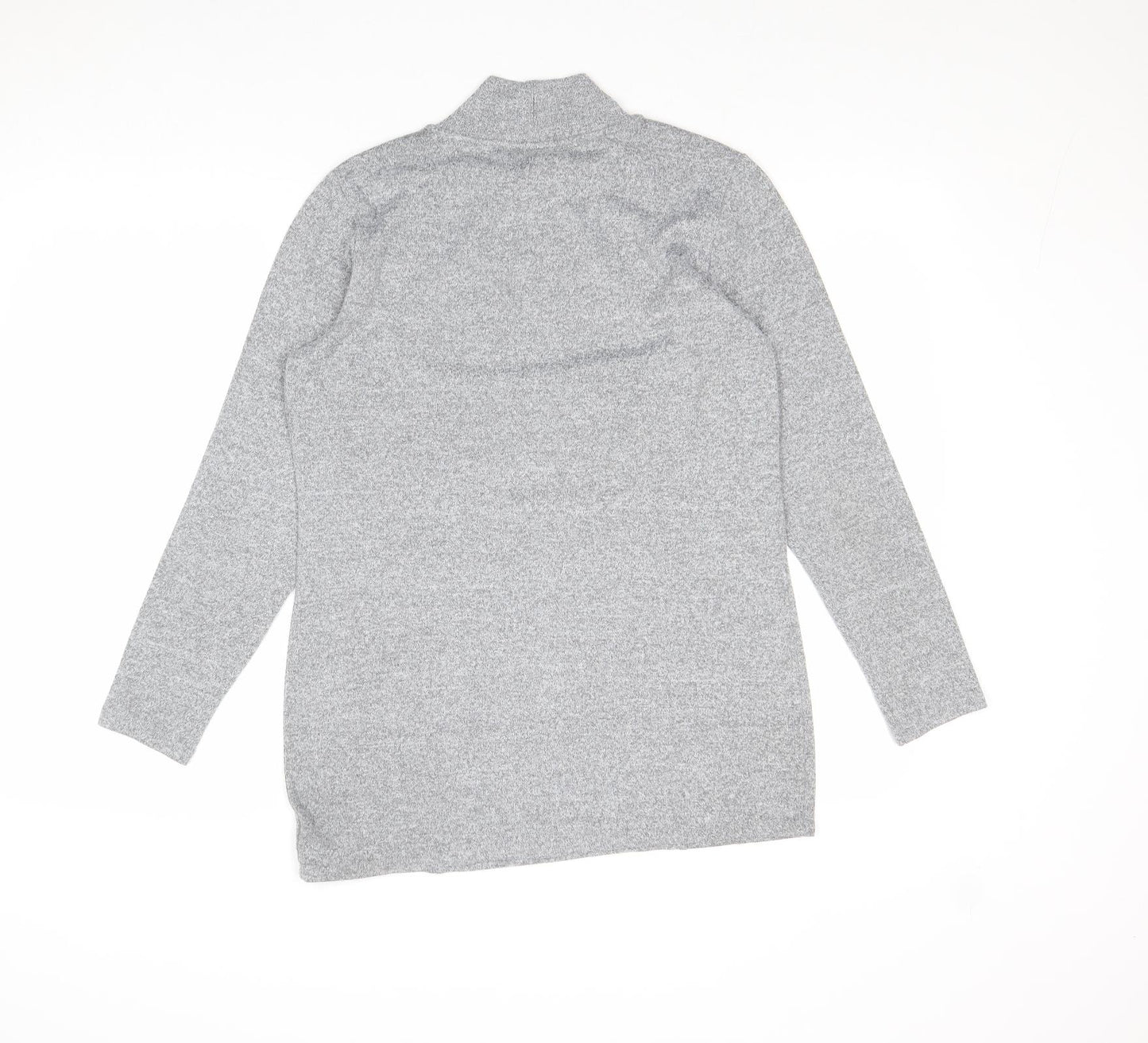 George Womens Grey High Neck Polyester Pullover Jumper Size 12