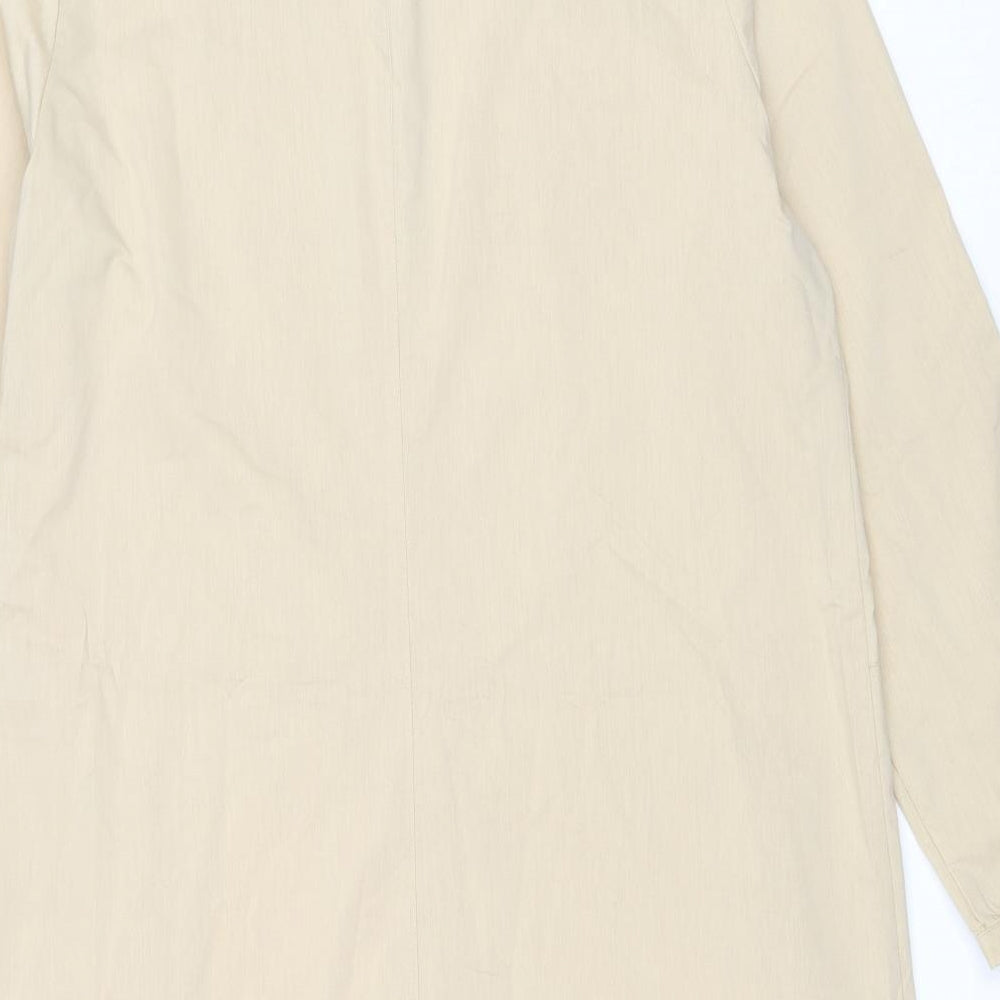 La Morena Womens Brown Cotton Shirt Dress Size 18 Collared Button