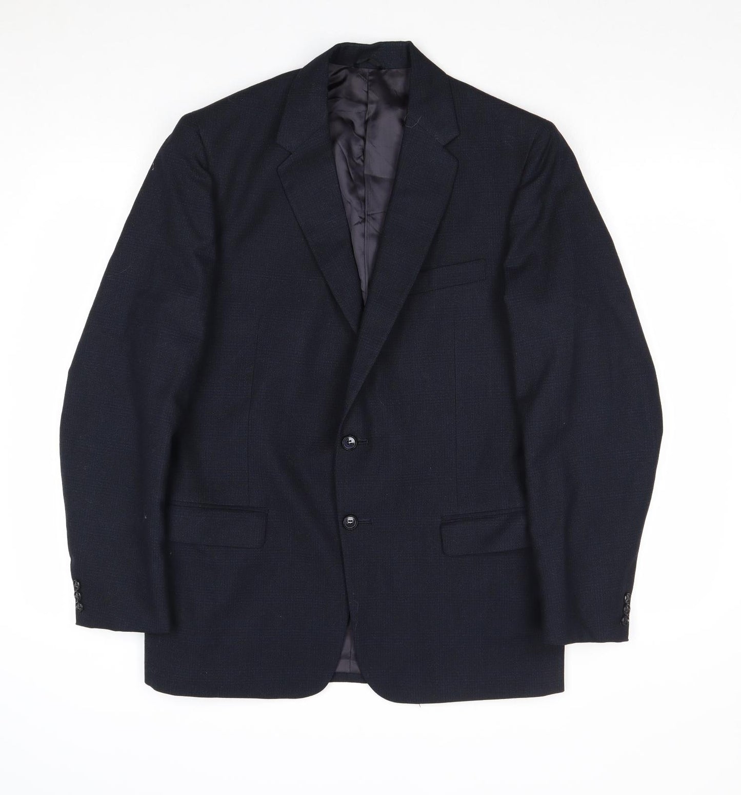 John Collier Mens Blue Wool Jacket Suit Jacket Size 36 Regular