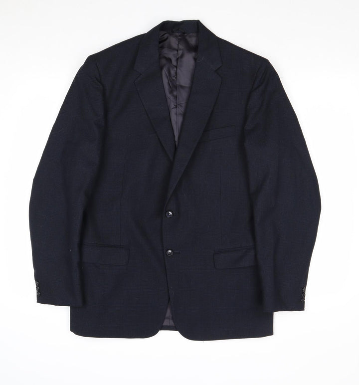 John Collier Mens Blue Wool Jacket Suit Jacket Size 36 Regular