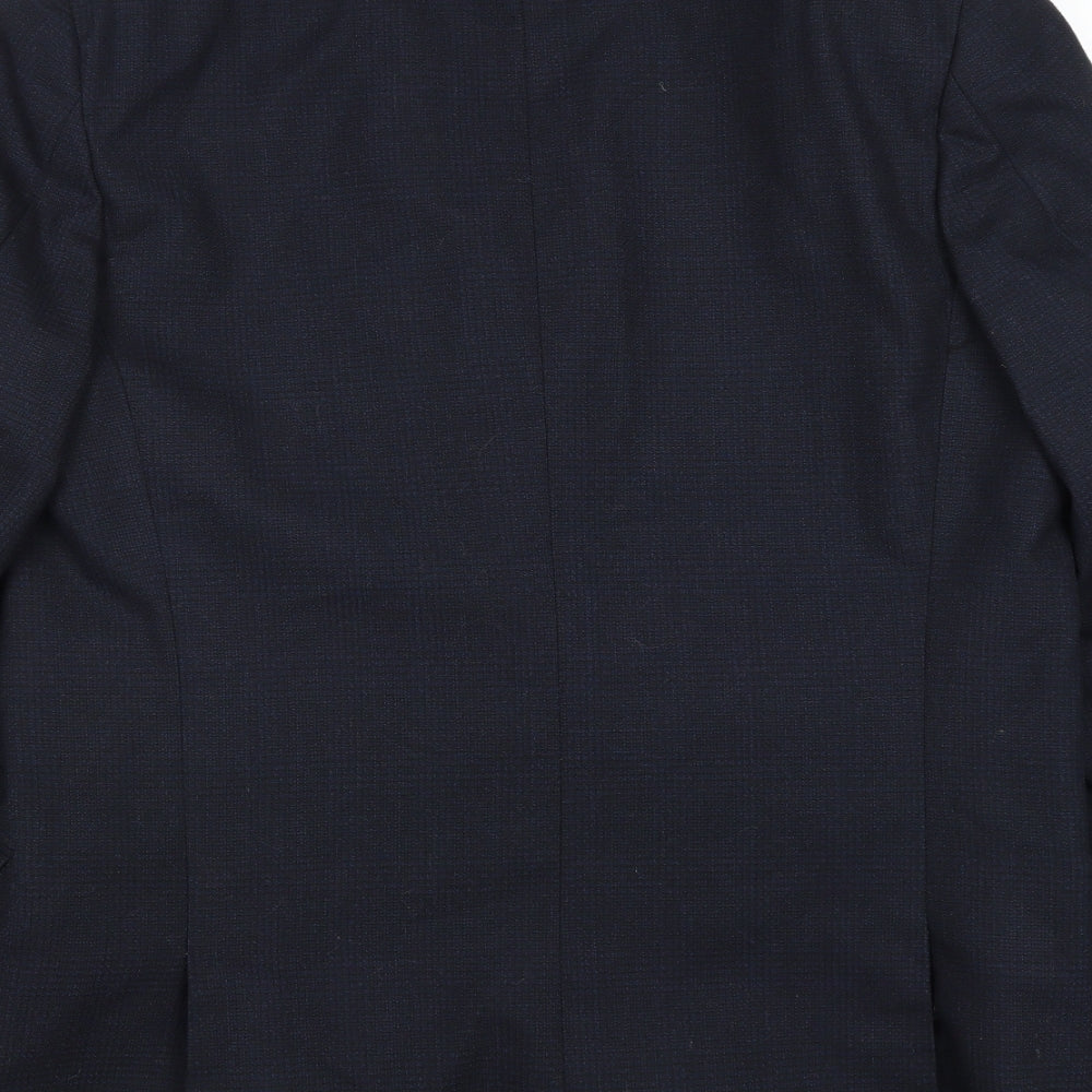 John Collier Mens Blue Wool Jacket Suit Jacket Size 36 Regular