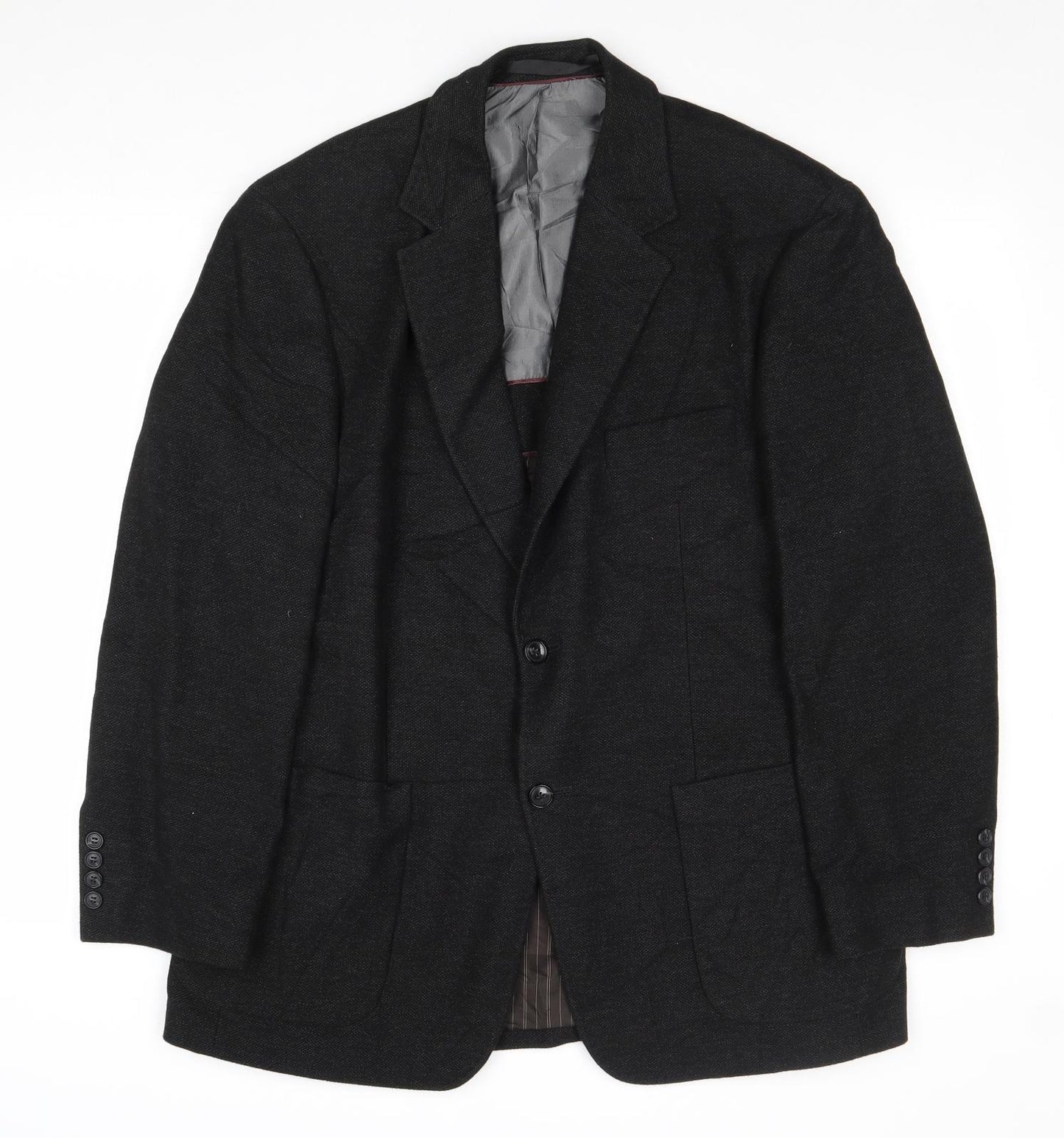Marks and Spencer Mens Black Cotton Jacket Blazer Size 40 Regular
