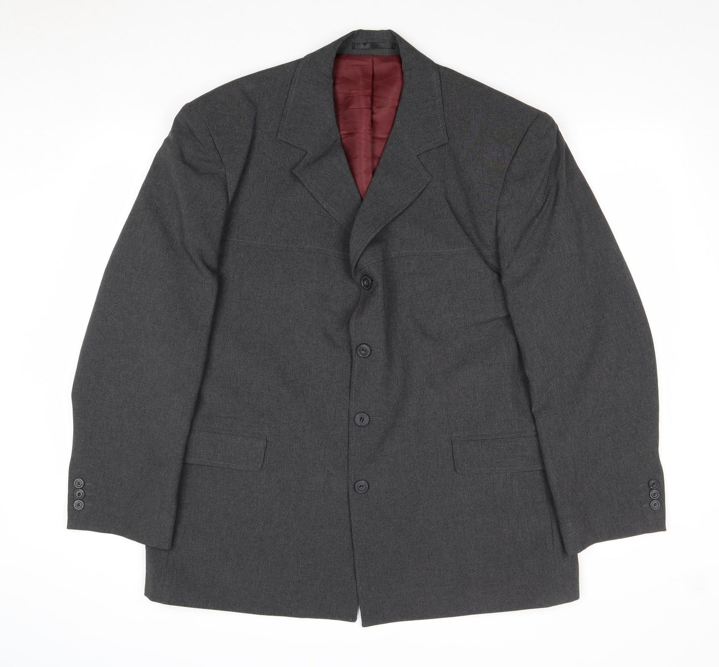 Douglas Mens Grey Polyester Jacket Blazer Size 44 Regular