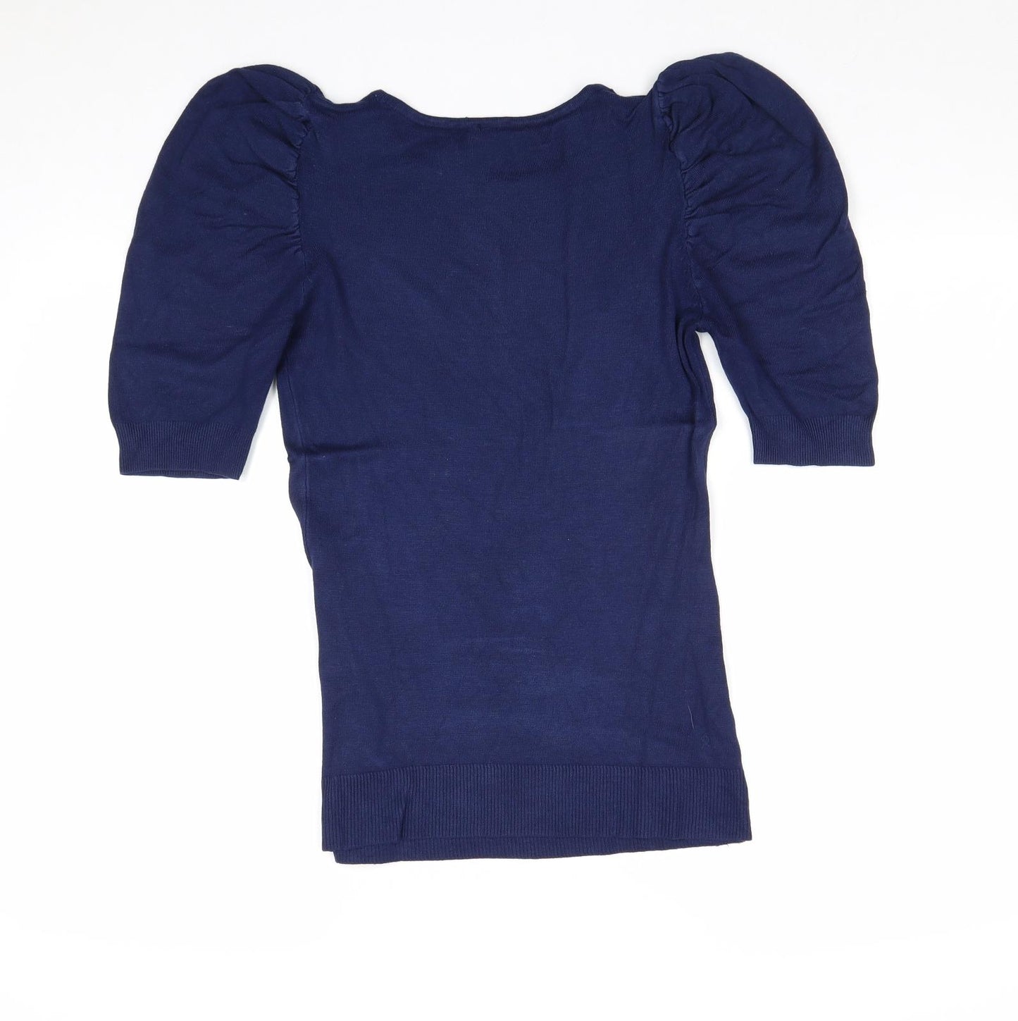 Atmosphere Womens Blue Round Neck Viscose Pullover Jumper Size 12