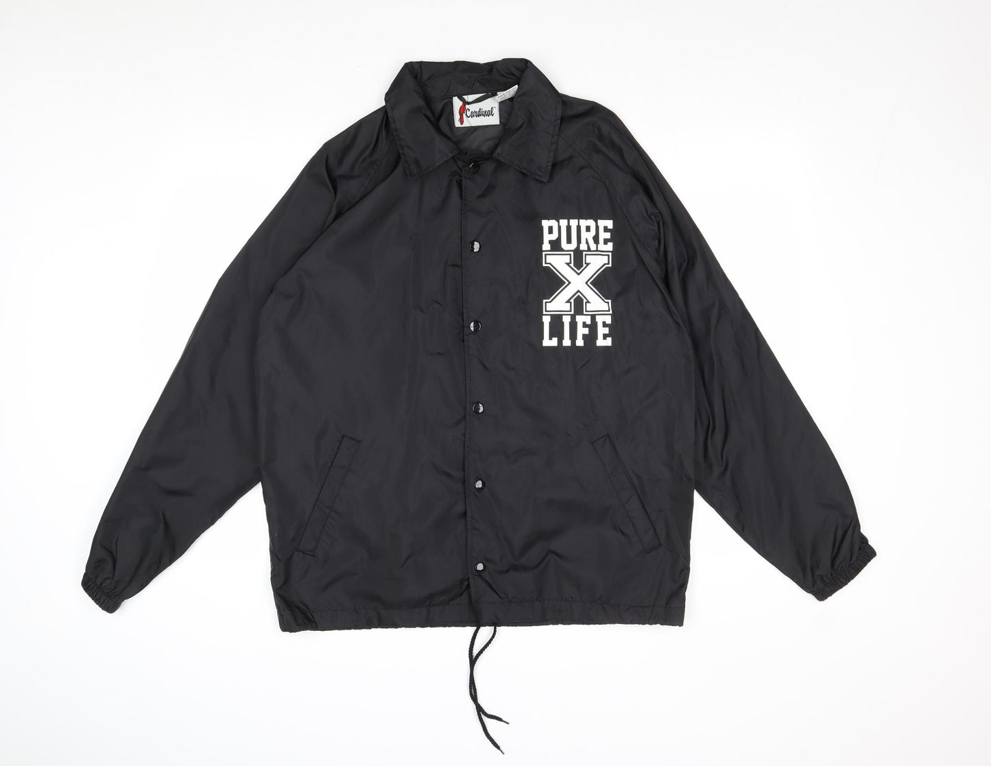 Cardinal Mens Black Jacket Size M Snap