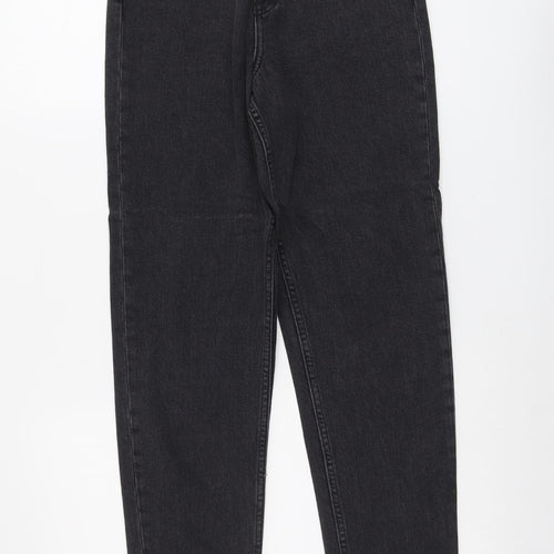 ASOS Womens Grey Cotton Straight Jeans Size 25 in L30 in Regular Button