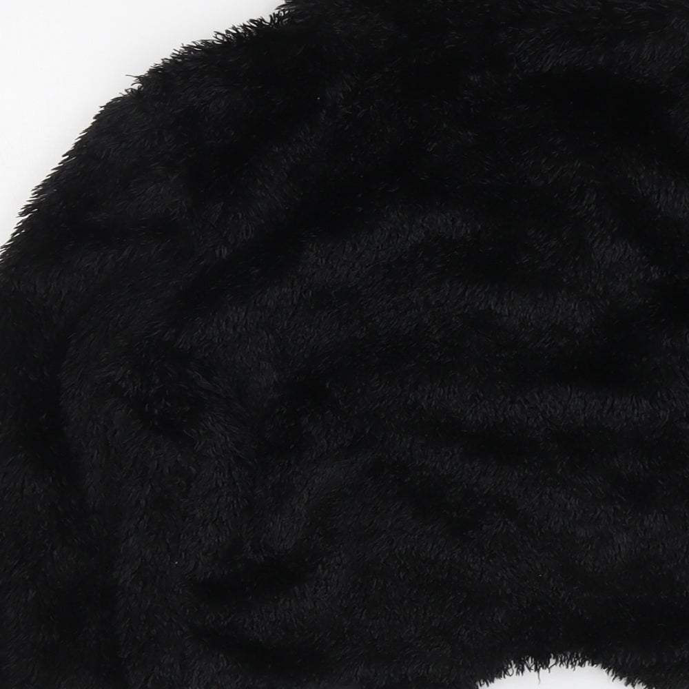 NEXT Womens Black Jacket Size 10 Hook & Eye - Faux Fur
