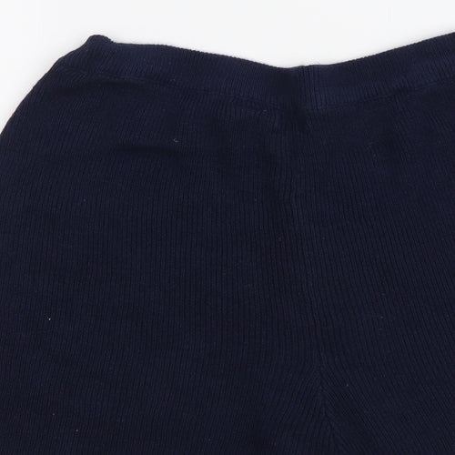 Boohoo Womens Blue Acrylic Hot Pants Shorts Size M L3 in Regular Pull On