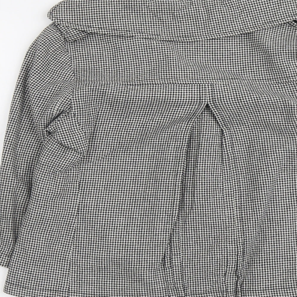 Atmosphere Womens Black Geometric Jacket Size 8 Button