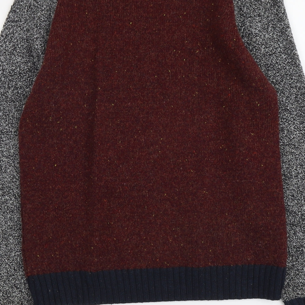 NEXT Mens Multicoloured Round Neck Acrylic Pullover Jumper Size S Long Sleeve