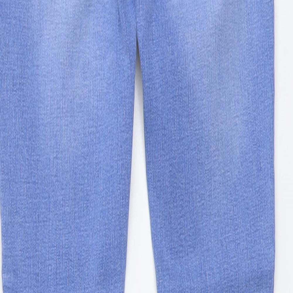 New Look Girls Blue Cotton Skinny Jeans Size 10 Years Regular Button