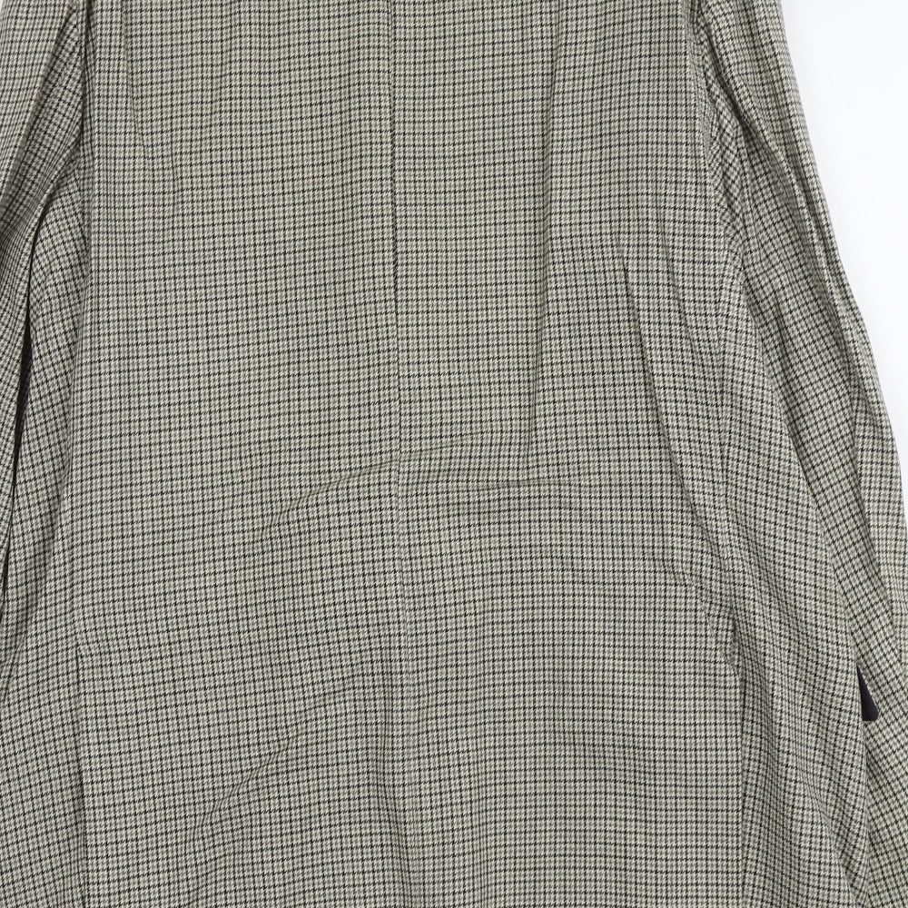 Debenhams Mens Beige Geometric Wool Jacket Blazer Size L Regular