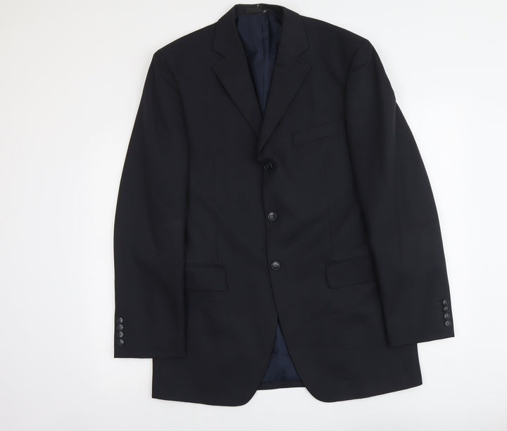 Marks and Spencer Mens Blue Polyester Jacket Suit Jacket Size M Regular