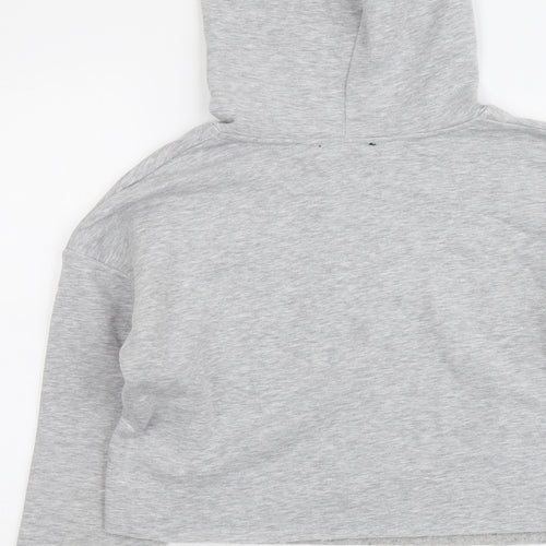 New Look Girls Grey Cotton Pullover Hoodie Size 12-13 Years Pullover - Santa Monica