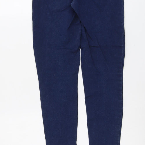 Zara Womens Blue Cotton Skinny Jeans Size 8 L28 in Regular Button