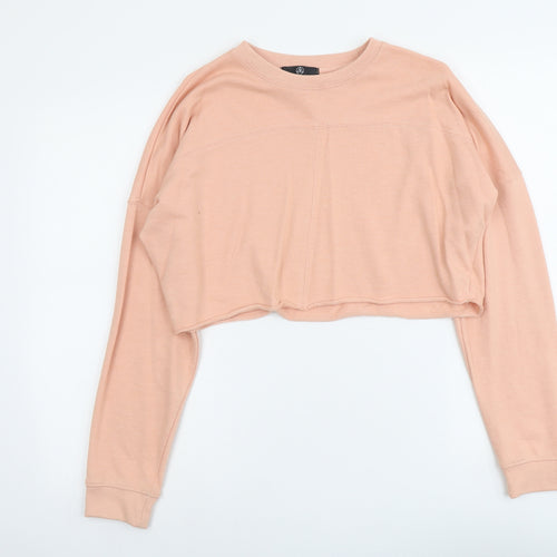 Missguided Womens Pink Polyester Pullover Sweatshirt Size 8 Pullover