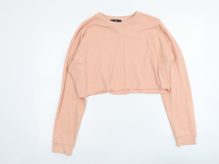 Missguided Womens Pink Polyester Pullover Sweatshirt Size 8 Pullover
