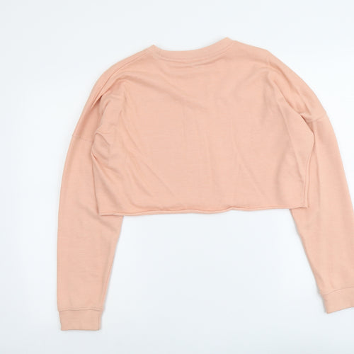 Missguided Womens Pink Polyester Pullover Sweatshirt Size 8 Pullover