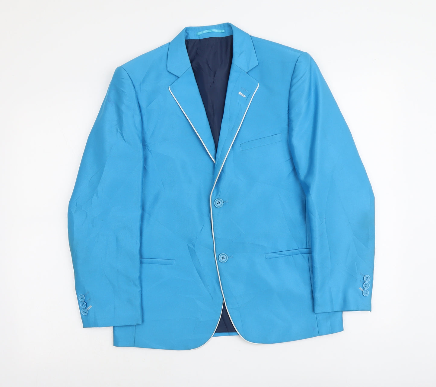 Creon Previs Boys Blue Jacket Blazer Size 12 Years Button