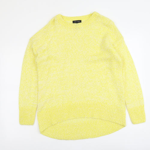 New Look Womens Yellow Round Neck Acrylic Pullover Jumper Size M