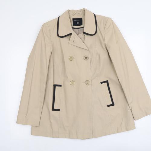 Dorothy Perkins Womens Beige Jacket Size 12 Button