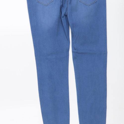 RRJ Womens Blue Cotton Straight Jeans Size 27 in L24 in Regular Button