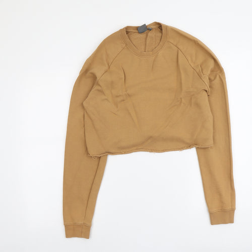 ASOS Womens Beige Cotton Pullover Sweatshirt Size L Pullover