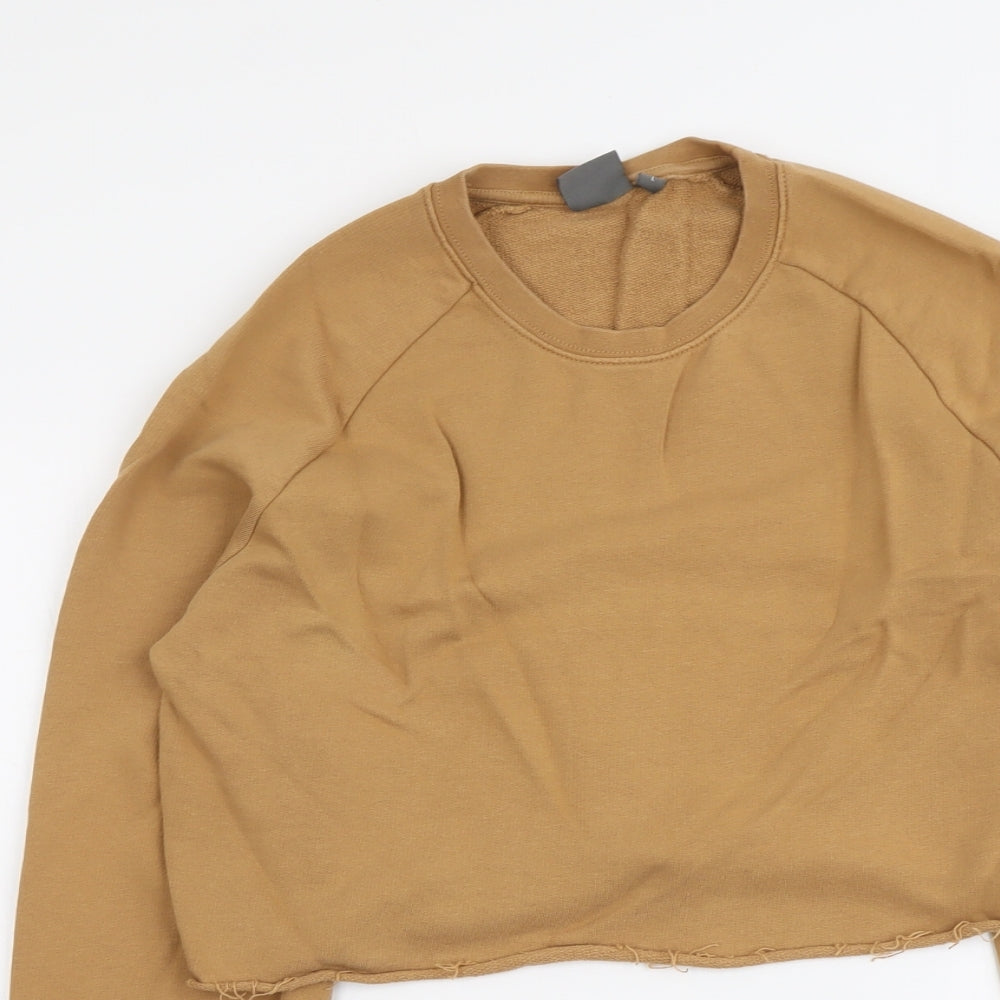 ASOS Womens Beige Cotton Pullover Sweatshirt Size L Pullover