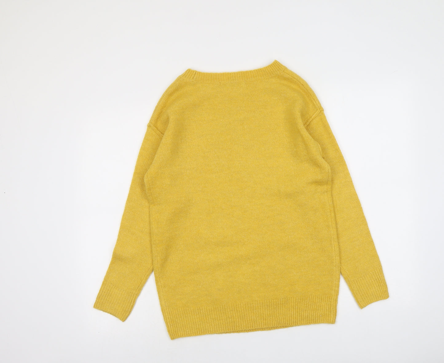 George Womens Yellow Roll Neck Acrylic Pullover Jumper Size XS