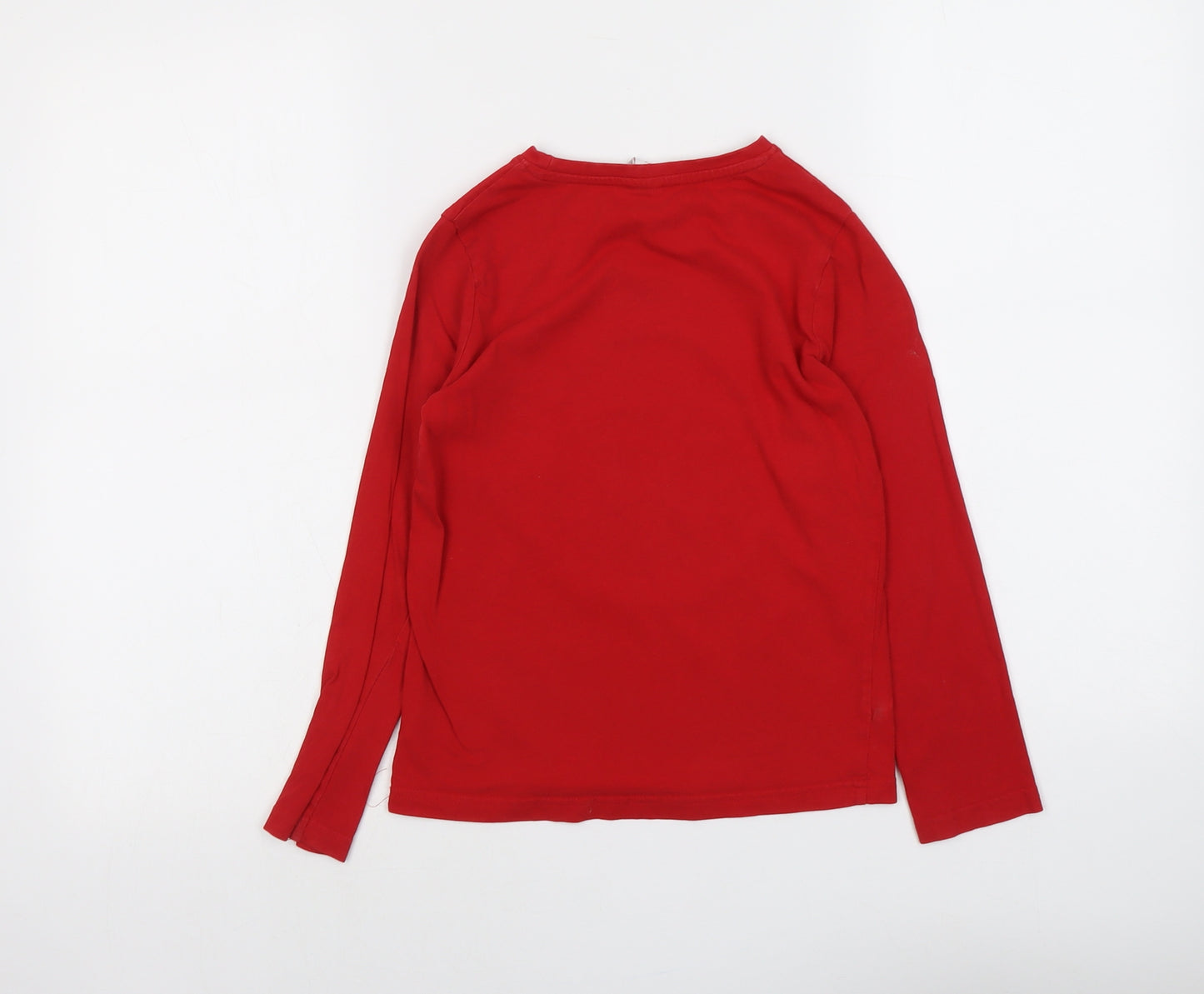 F&F Boys Red Cotton Basic T-Shirt Size 7-8 Years Round Neck Pullover - Liverpool Football Club