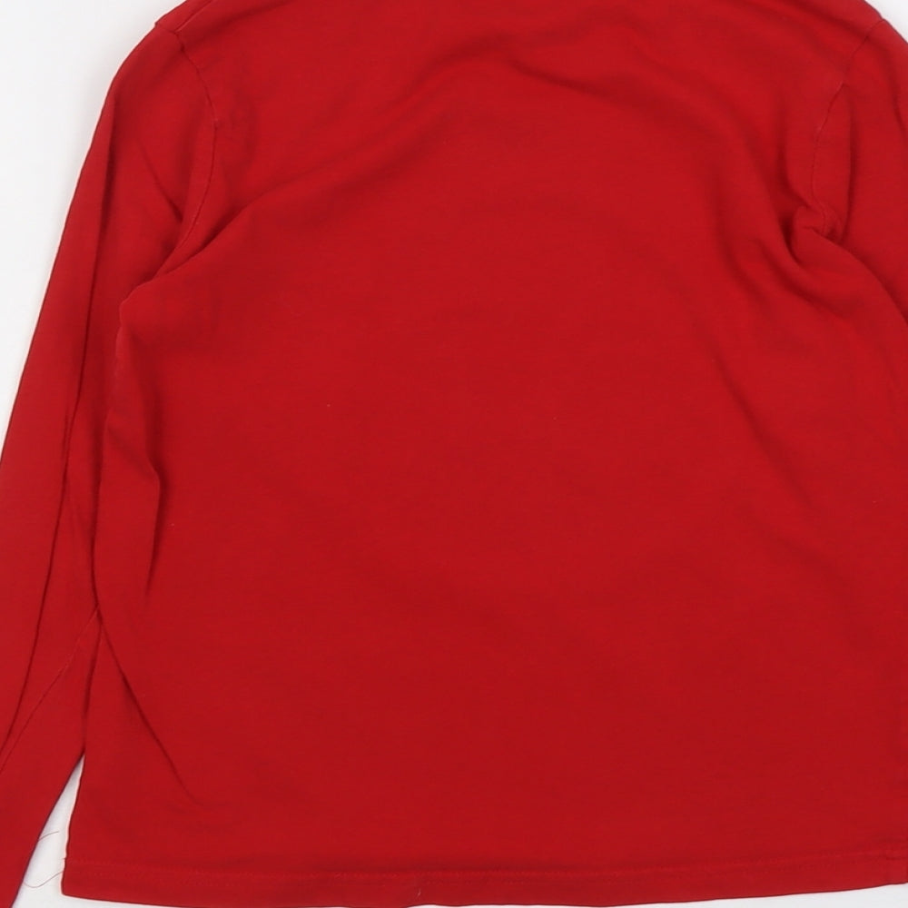 F&F Boys Red Cotton Basic T-Shirt Size 7-8 Years Round Neck Pullover - Liverpool Football Club