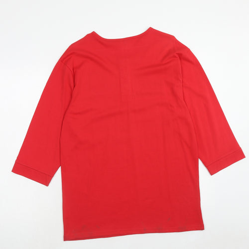 Cardiff City Mens Red Cotton T-Shirt Size L Round Neck