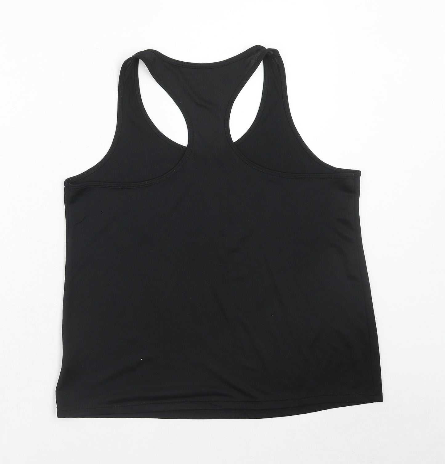 Matalan Womens Black Polyester Basic Tank Size M Round Neck Pullover