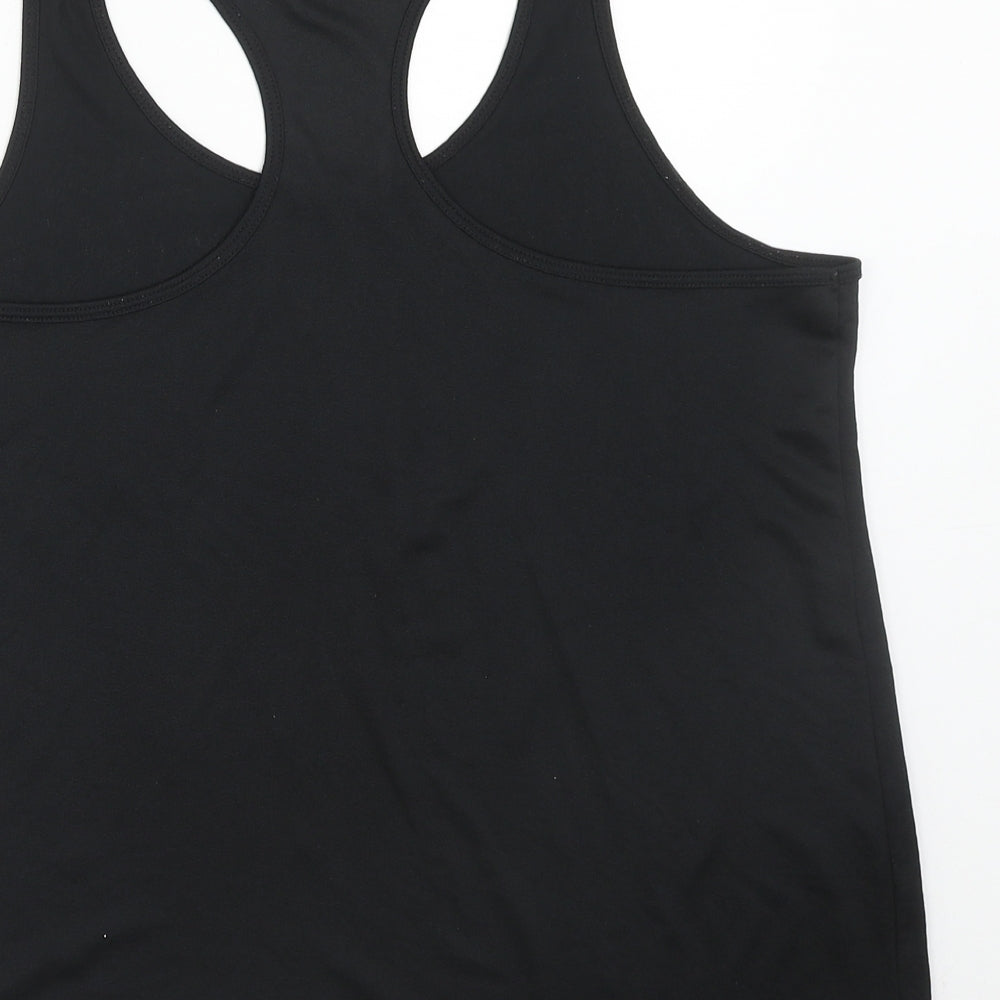 Matalan Womens Black Polyester Basic Tank Size M Round Neck Pullover