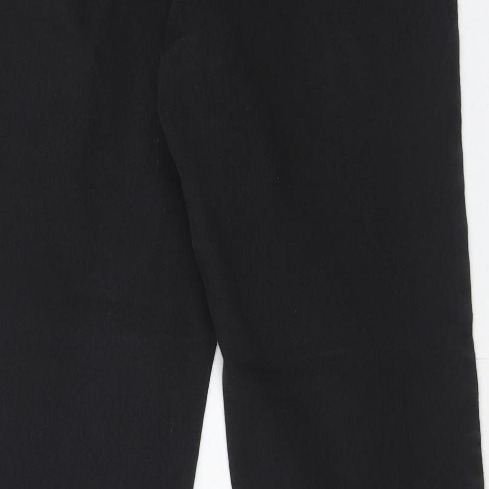 Matalan Womens Black Cotton Straight Jeans Size 12 Regular Zip