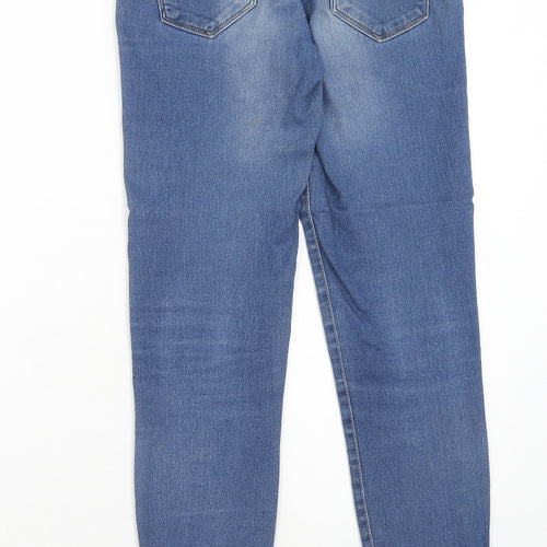 Denim&co Womens Blue Cotton Skinny Jeans Size 8 Regular Zip