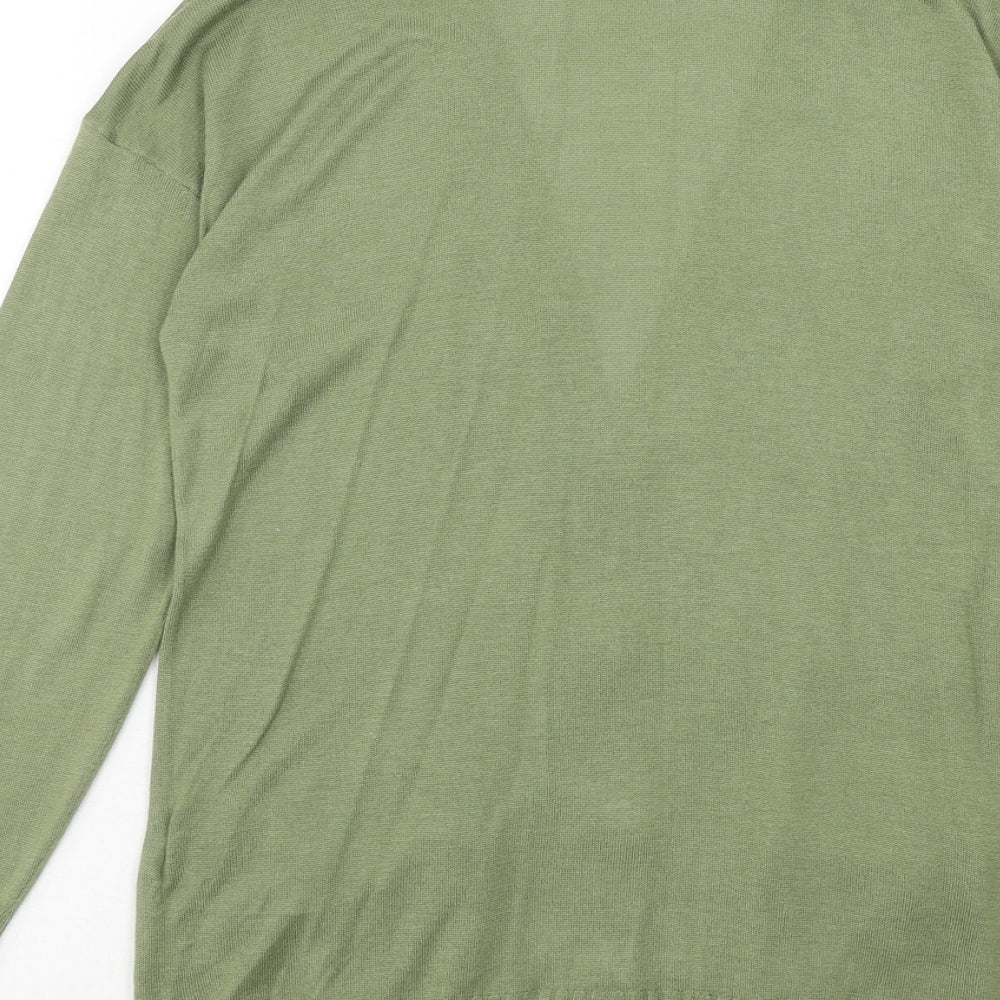 NEXT Womens Green V-Neck Viscose Cardigan Jumper Size 10