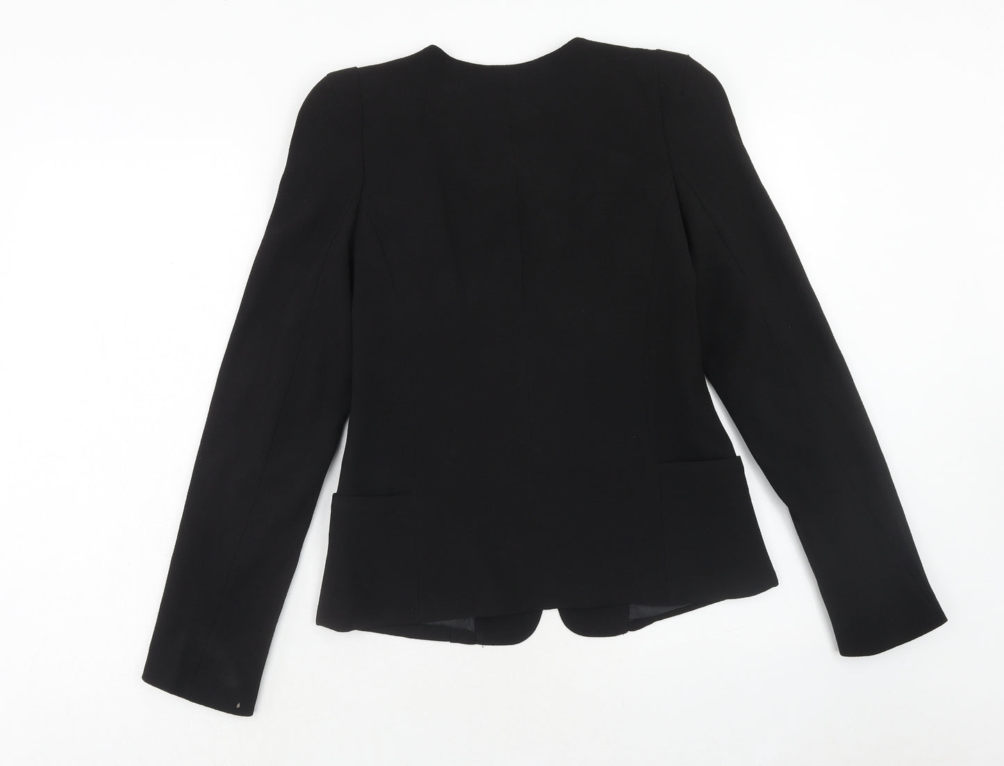 Forever Unique Womens Black Polyester Jacket Suit Jacket Size 12