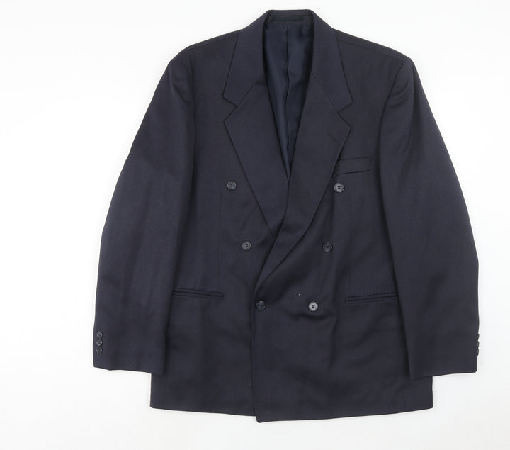 Wilson Mens Blue Polyester Jacket Suit Jacket Size 40 Regular