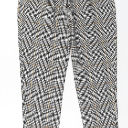 New Look Womens Multicoloured Plaid Polyester Trousers Size 6 Regular Zip