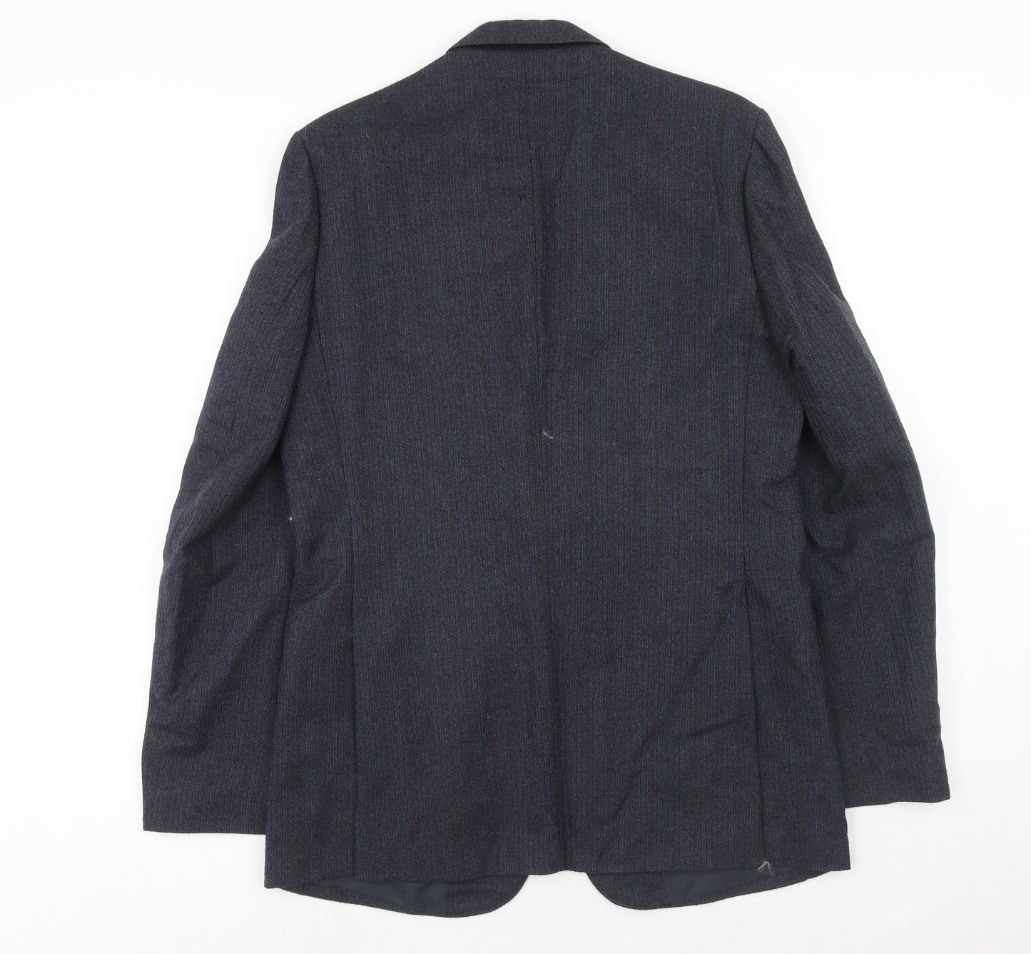 Guy Warwick Mens Blue Striped Wool Jacket Suit Jacket Size 40 Regular
