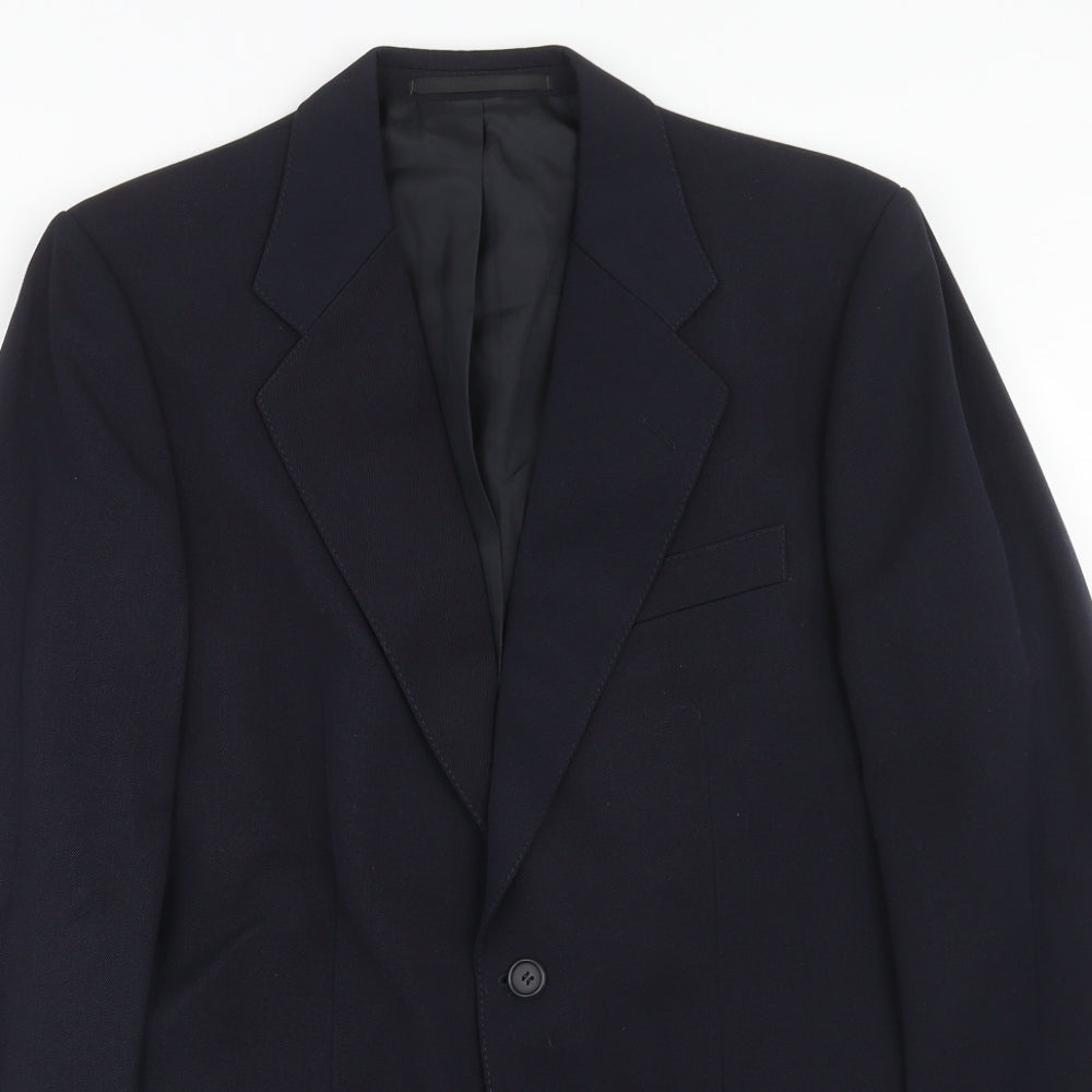 Bradley knipe Mens Blue Wool Jacket Suit Jacket Size 36 Regular