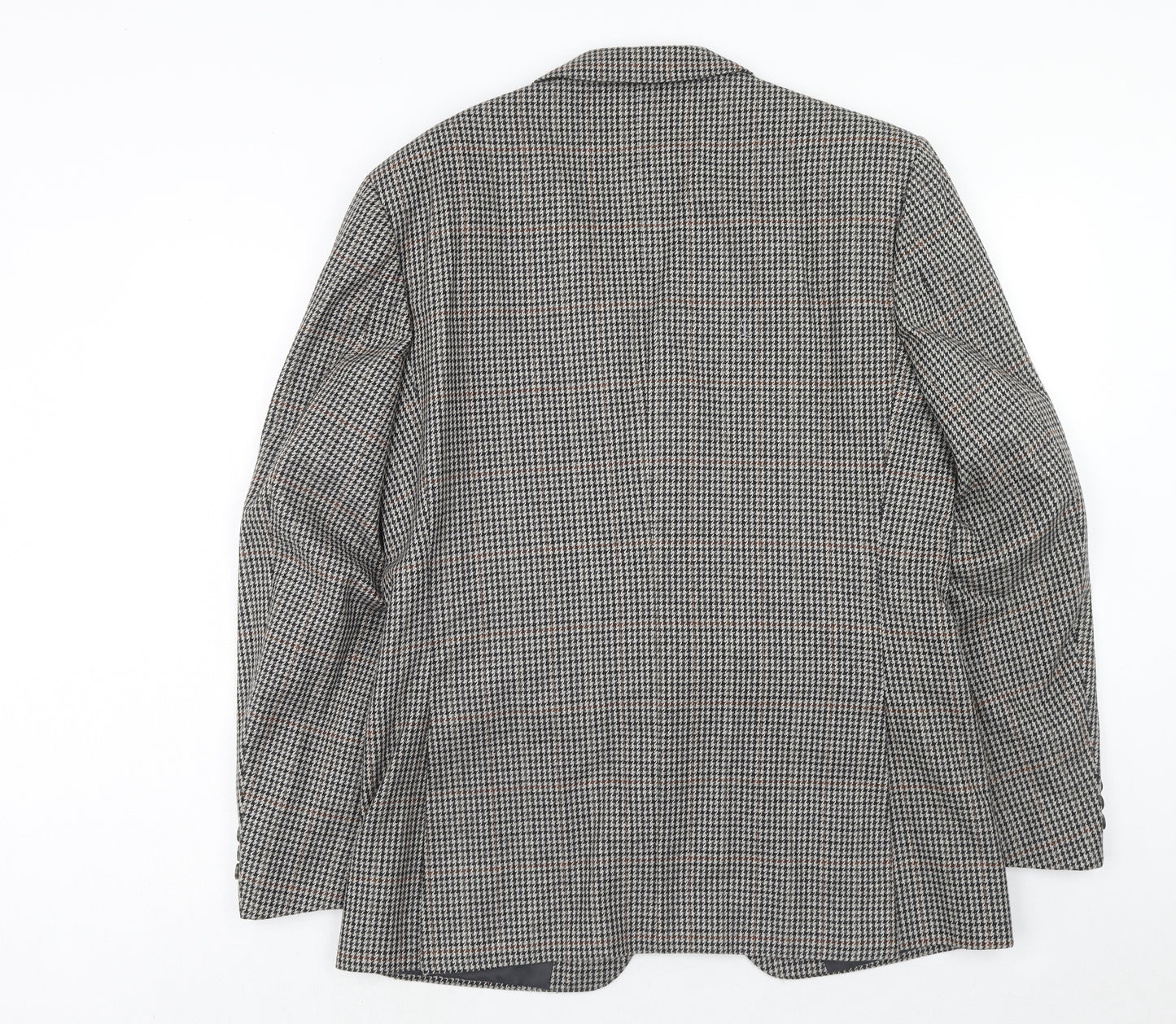 Wellington Mens Brown Geometric Wool Jacket Blazer Size 40 Regular