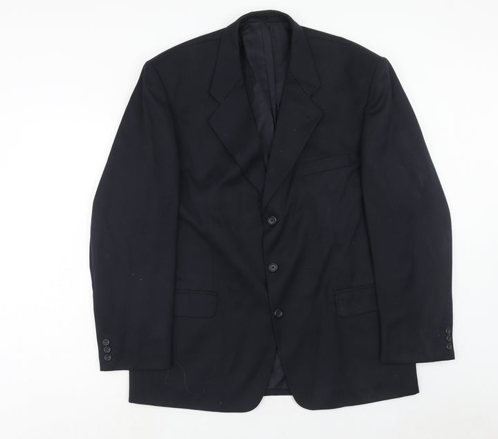 Burton Mens Blue Polyacrylate Fibre Jacket Suit Jacket Size 44 Regular